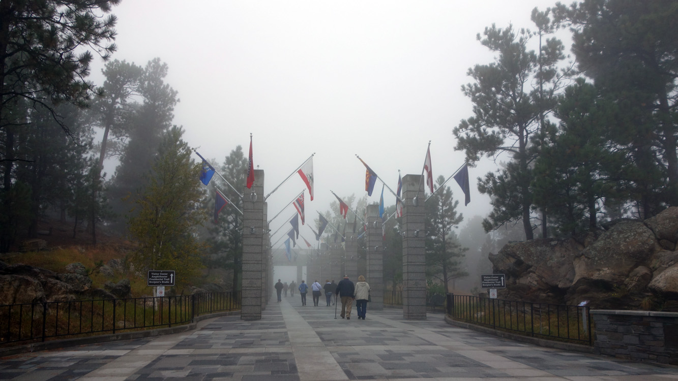 entering Mt. Rushmore